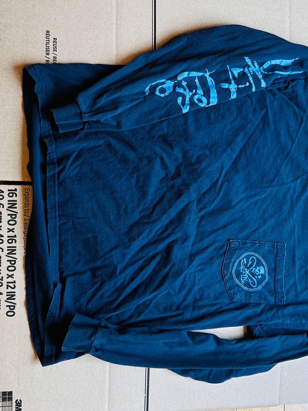 Men's Long-Sleeve Salt Life Pocket T-Shirt - Navy Blue